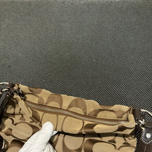 Coach Signature Stripe Crossbody File Bag Handbag Purse - Picture 7 of 11